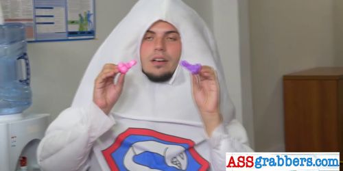 Black doctor pounding horny guy