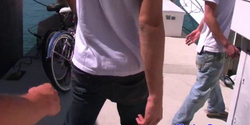 Pledging student spitroasted and cumsprayed