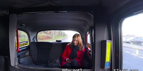 Euro blonde banged in fake taxi