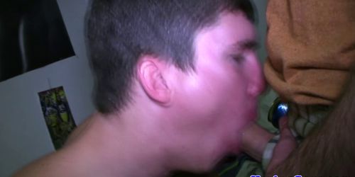 Cocksucking gay student analfucked by jock