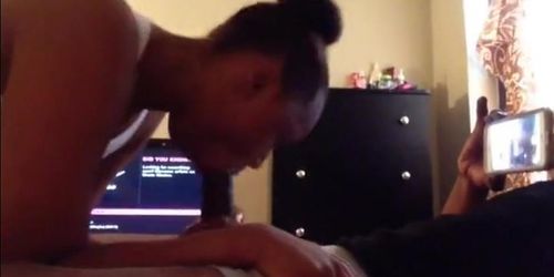 Black girl sucking BBC