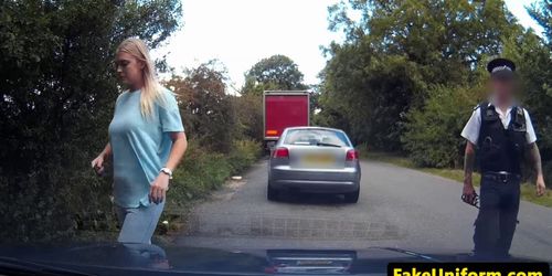 UK amateur bent over and fucked by officer