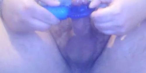 Playing and cumming with my vibrating cock ring.