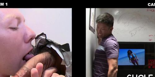 Dirty gay games with a gloryhole