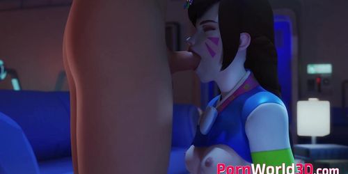 DVa Gets a Big Fat Cock in Her Little Mouth