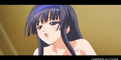 Busty hentai school doll drilled from behind