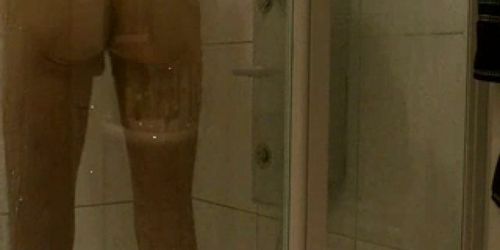 SPYCAM - Male fingering ass in the shower (hidden cam)