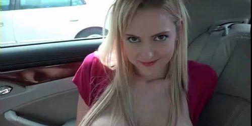 Slim blonde cunt drilled in POV style close-up