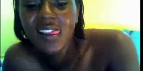 hot 22yo black chick laying on cam part2