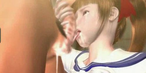 Animated girl getting mouth fucked