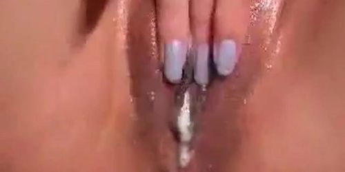 Asian Chick Fingers Creamy Pussy