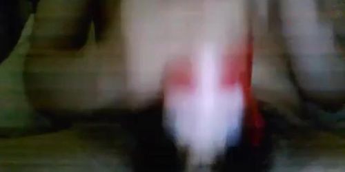 Bi 18 yr old stroking his virgin cock with my new Tenga