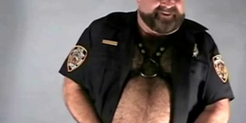 Hot Bear Cop in Uniform