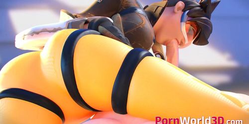 Overwatch Heroes with Big Round Booty Sucking a Huge Th