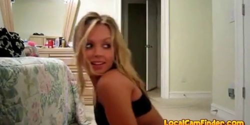 Sexy Blonde Teen Slut Twerks  Strips to Hip-Hop 