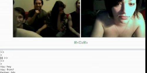 Friends having fun on Chatroulette