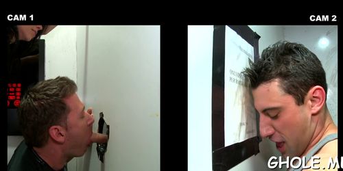 Big cock for a gloryhole gay suck