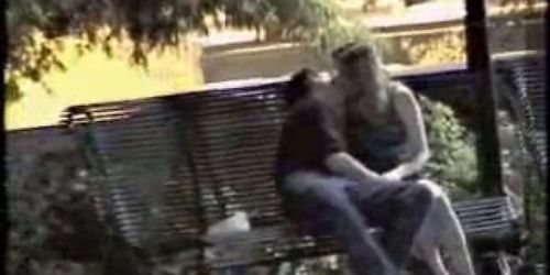 voyeur outdoor bench fingering