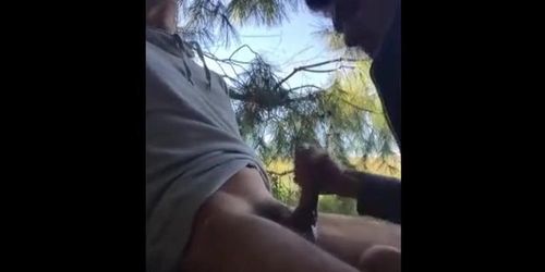 Handjob in the park with twinks