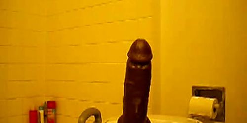 Wet dildo fun