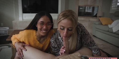 Petite babe fucked hard in a hardcore threesome action