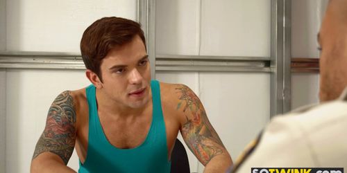 Hunk Officer hardcore fucked by perps massive cock anal