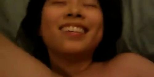 Cute asian coed fucks teachers cock