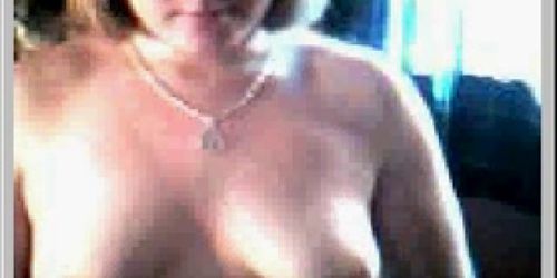 Young fattie chatting and flashing her tits