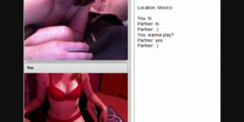 A Women commands a couple on Chatroulette