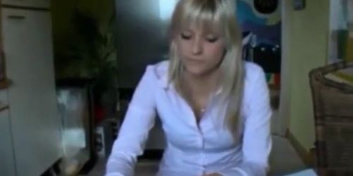 Hot German blonde creampied