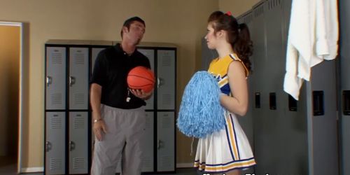 Cheerleader babe dicked deeply