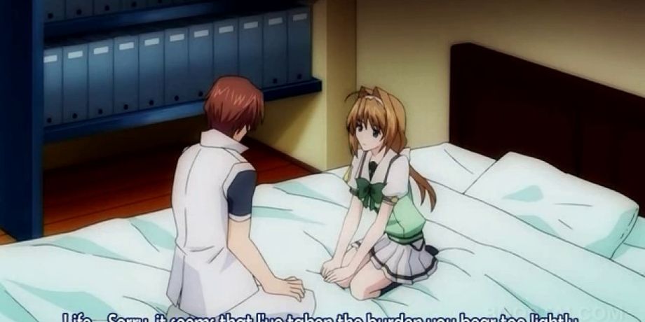 Innocent Anime - Innocent anime sweetie orally pleasing her BF in bed EMPFlix Porn Videos