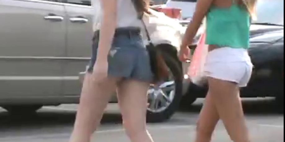 Candid Ass in short tight shorts 7